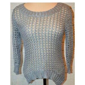 Rue 21 Metallic Grey Knitted Sweater
